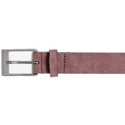 Pink suede smart belt